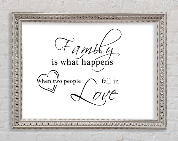 Family Quote Family Is What Happens White