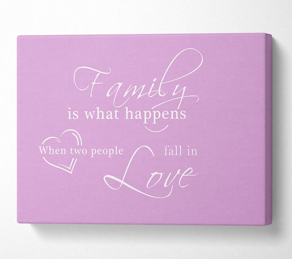 Family Quote Family Is What Happens Pink