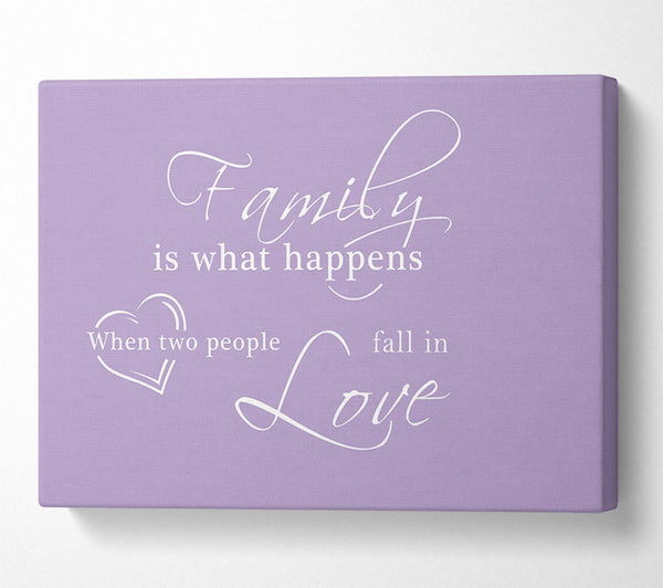 Family Quote Family Is What Happens Lilac