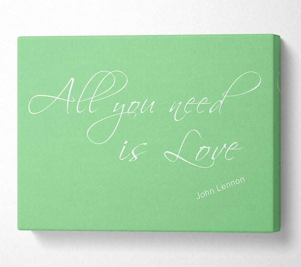 Music Quote All You Need Is Love 2 Green