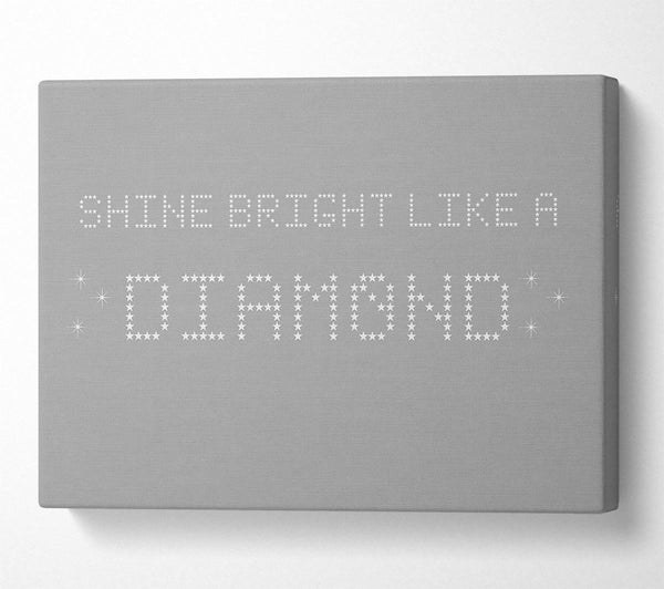 Music Quote Shine Bright Rihanna Grey White