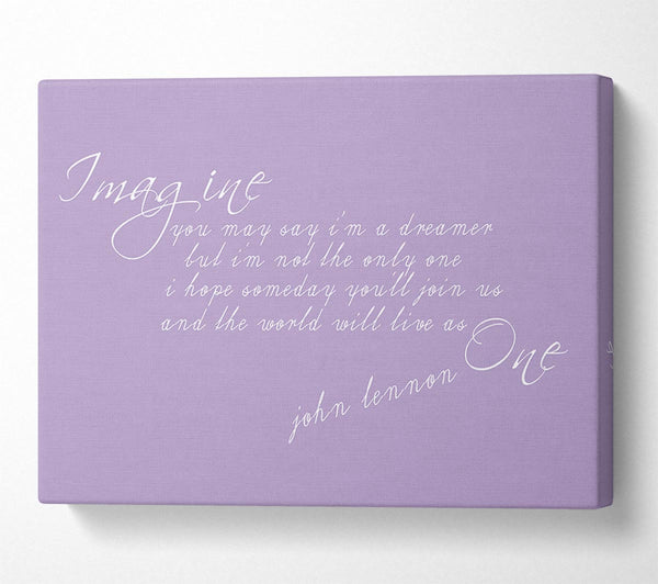 Music Quote Imagine John Lennon Lilac