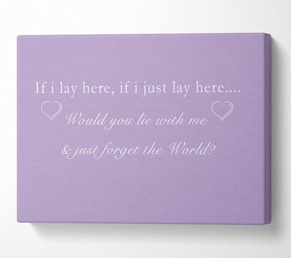 Music Quote If I Lay Here Snow Patrol Lilac