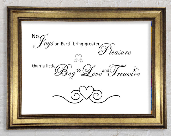 Boys Room Quote No Joys On Earth Bring Pleasure White