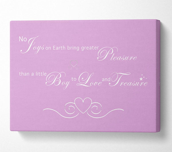 Nursery Quote No Joys On Earth Bring Pleasure Pink