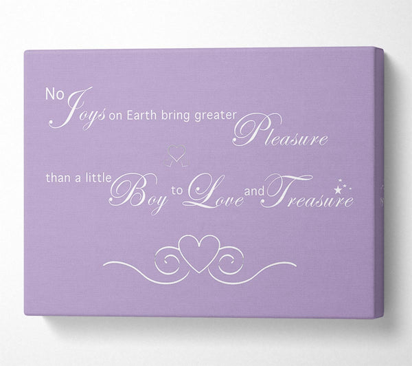 Nursery Quote No Joys On Earth Bring Pleasure Lilac