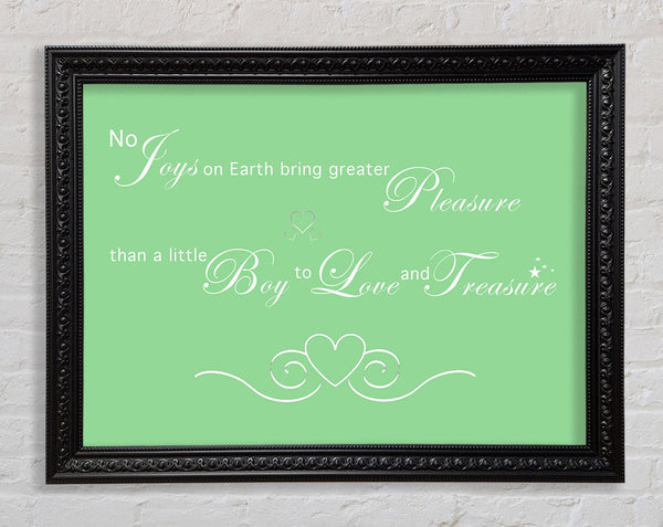 Boys Room Quote No Joys On Earth Bring Pleasure Green