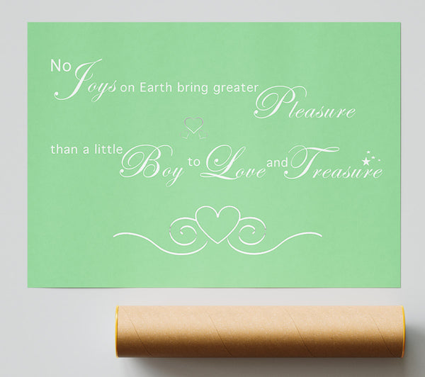 Boys Room Quote No Joys On Earth Bring Pleasure Green