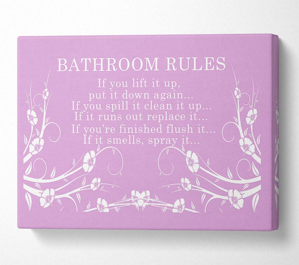 Bathroom Quote Bathroom Rules 2 Pink