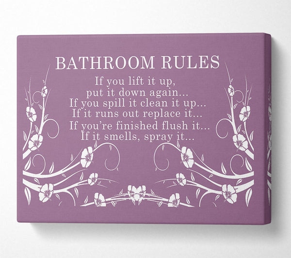 Bathroom Quote Bathroom Rules 2 Dusty Pink