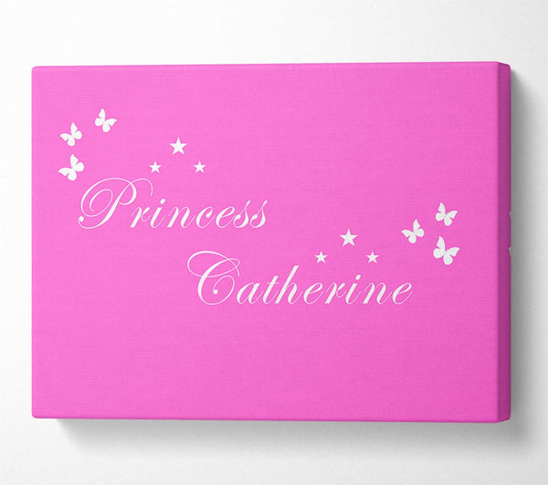 Girls Room Quote Your Own Name Princess Vivid Pink