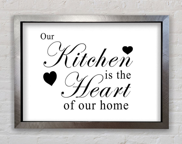 Kitchen Quote Our Kitchen Is The Heart White