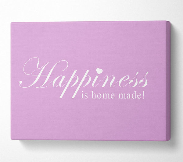 Home Quote Happiness Is Home Made Pink