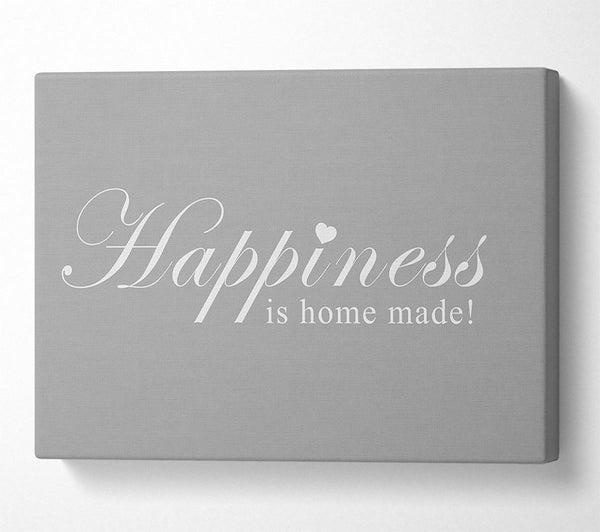 Home Quote Happiness Is Home Made Grey White