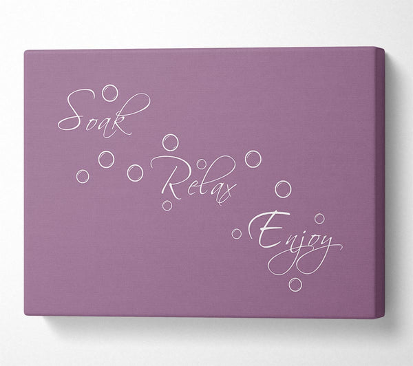 Bathroom Quote Soak Relax Enjoy Dusty Pink