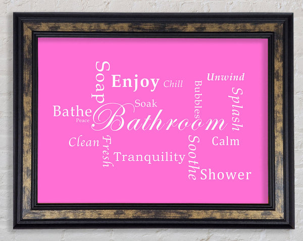 Bathroom Quote Bathroom Tranquility Vivid Pink