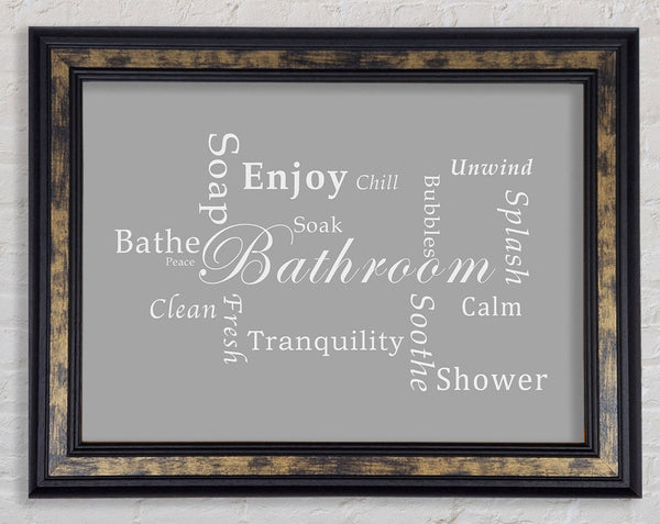 Bathroom Quote Bathroom Tranquility Grey White