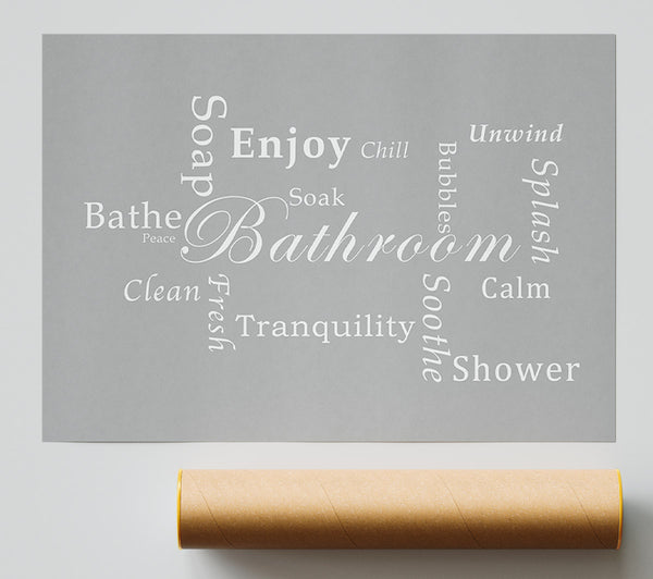 Bathroom Quote Bathroom Tranquility Grey White