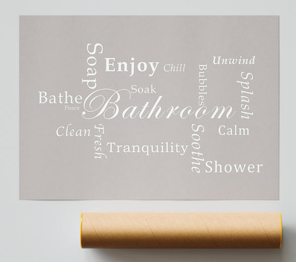 Bathroom Quote Bathroom Tranquility Beige