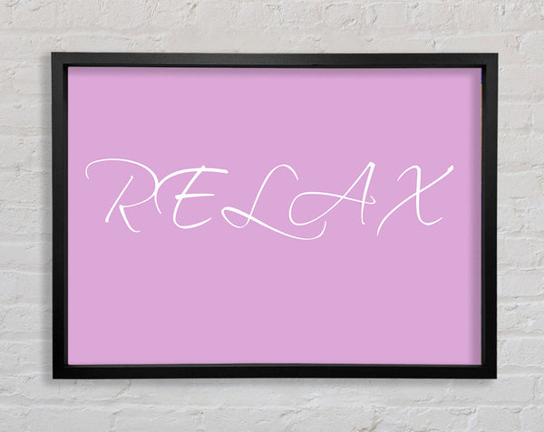 Bathroom Quote Relax Pink