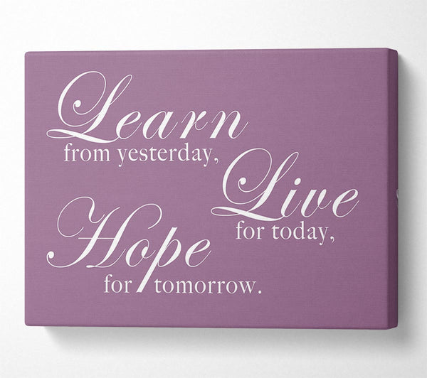 Learn Live Hope Dusty Pink