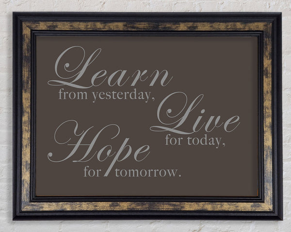 Learn Live Hope Chocolate