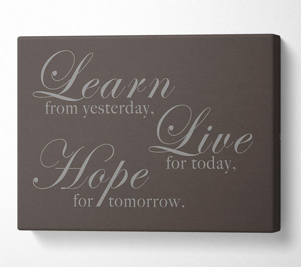 Learn Live Hope Chocolate