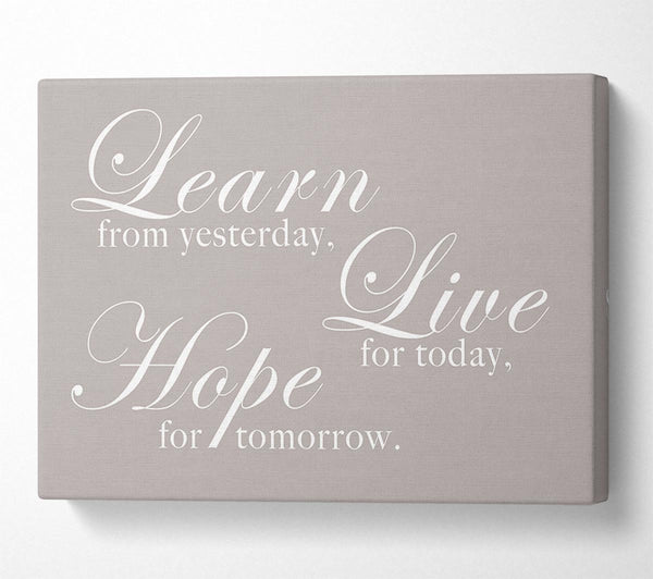 Learn Live Hope Beige