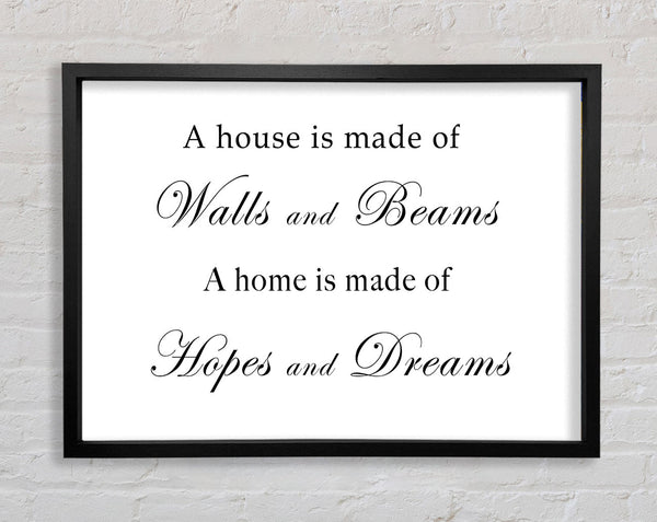 Home Quote Walls n Beams Hopes n Dreams White