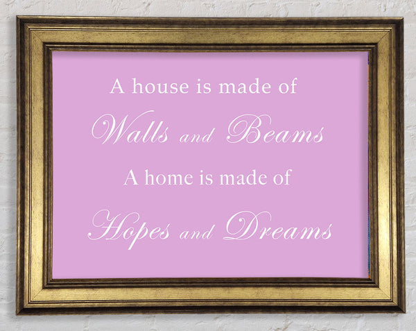 Home Quote Walls n Beams Hopes n Dreams Pink