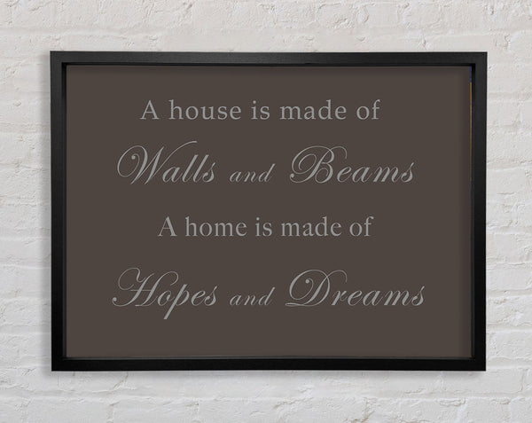 Home Quote Walls n Beams Hopes n Dreams Chocolate