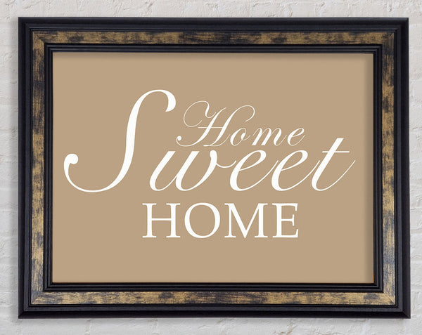 Home Quote Home Sweet Home Beige