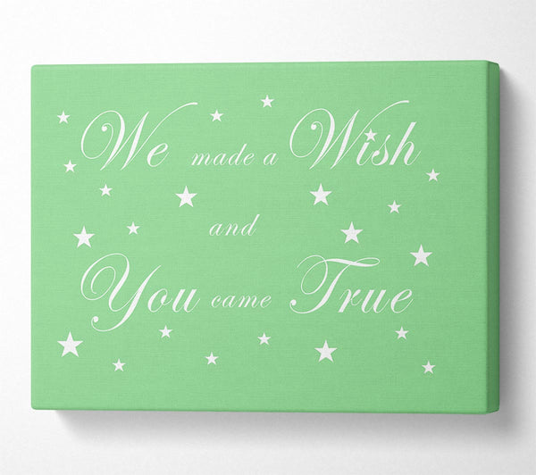 Nursery Quote We Made A Wish And You Came True Green