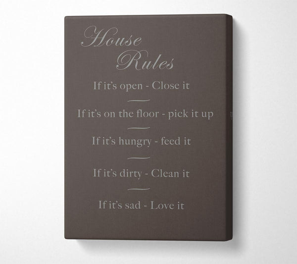 Family Quote House Rules 2 Chocolate