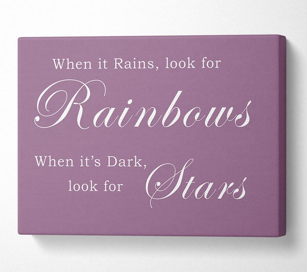 When It Rains Look For Rainbows Dusty Pink