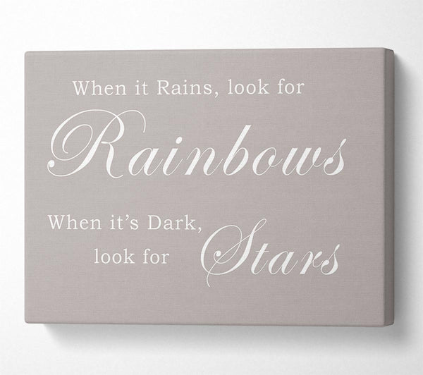 When It Rains Look For Rainbows Beige