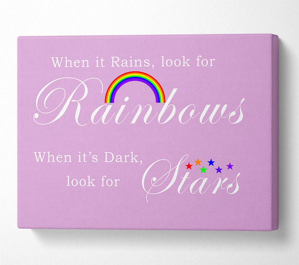 When It Rains Look For Rainbows 2 Pink