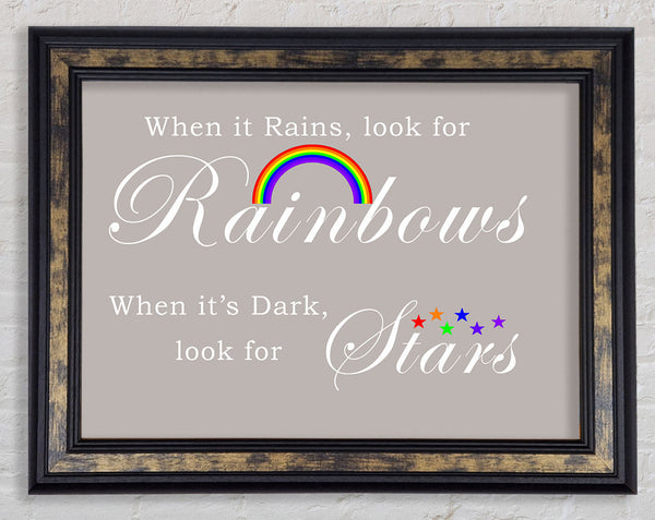 When It Rains Look For Rainbows 2 Beige