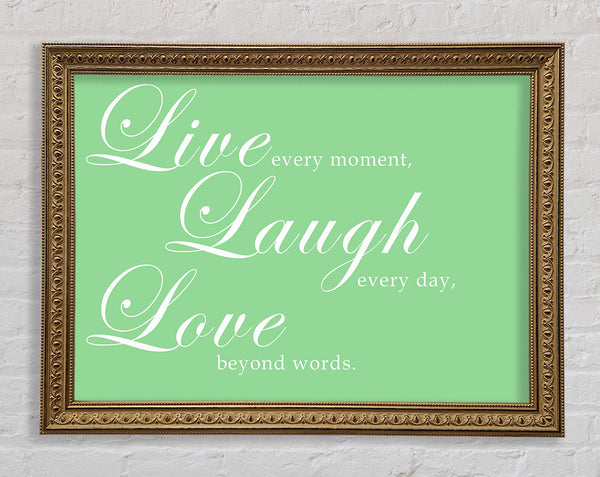 Family Quote Live Laugh Love 2 Green