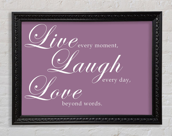 Family Quote Live Laugh Love 2 Dusty Pink