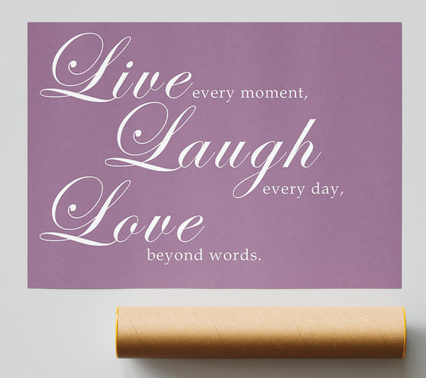 Family Quote Live Laugh Love 2 Dusty Pink