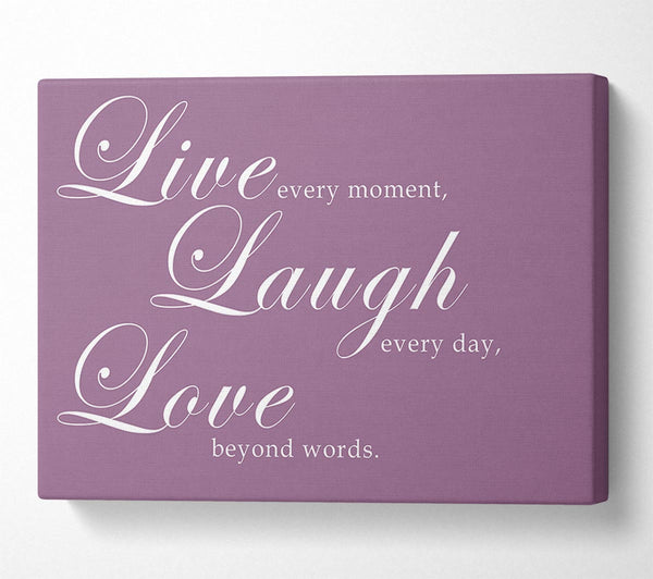 Family Quote Live Laugh Love 2 Dusty Pink