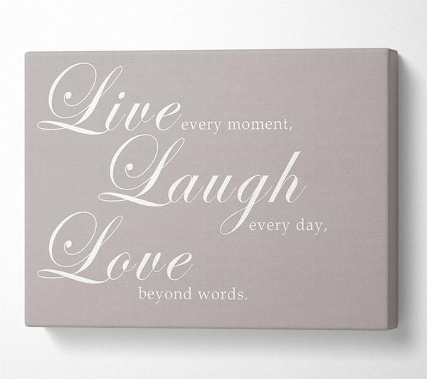 Family Quote Live Laugh Love 2 Beige