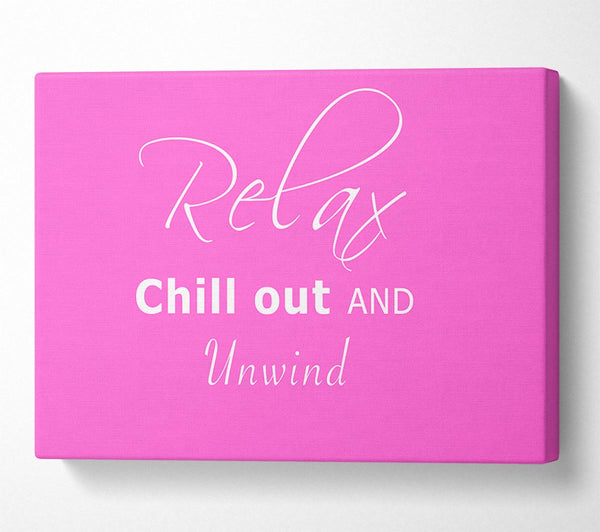 Bathroom Quote Relax Chill Out Vivid Pink