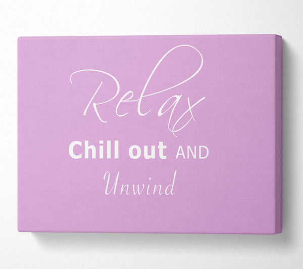 Bathroom Quote Relax Chill Out Pink