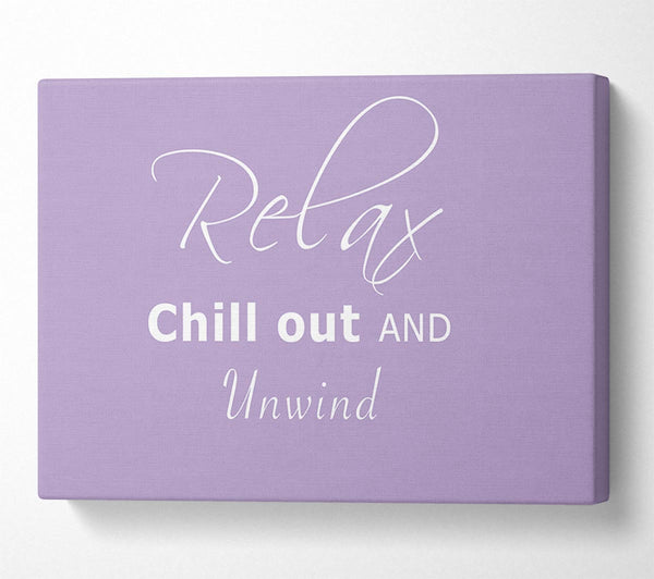 Bathroom Quote Relax Chill Out Lilac