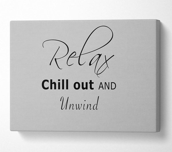 Bathroom Quote Relax Chill Out Grey