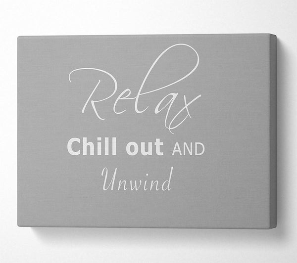 Bathroom Quote Relax Chill Out Grey White