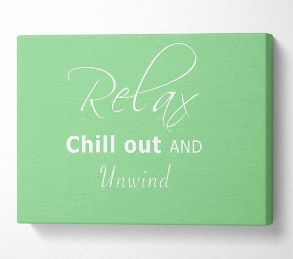 Bathroom Quote Relax Chill Out Green