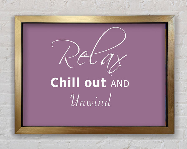 Bathroom Quote Relax Chill Out Dusty Pink